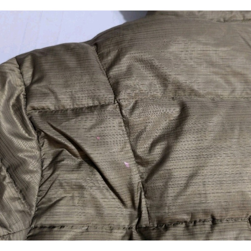 Nau Down Shirt Jacket Mens L Olive Green Goose Down Snap Puffer - Picture 5 of 8